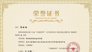 郑州软件职业技术学院荣获第十五届“中国软件杯”大学生软件设计大赛全国三等奖